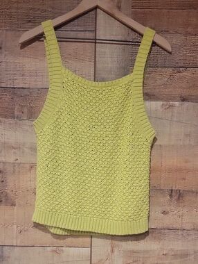 J. Crew Lime Crochet Knit Tank Top
